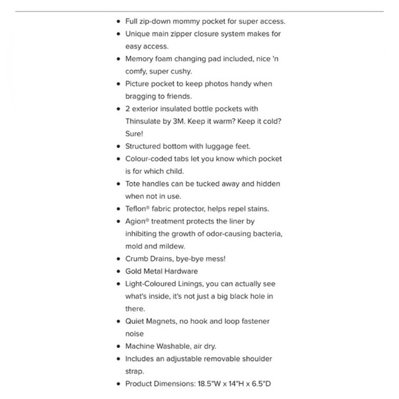 Ju-Ju-Be Dancing Dahlias Large Overnight Diaper Bag - Picture 16 of 16